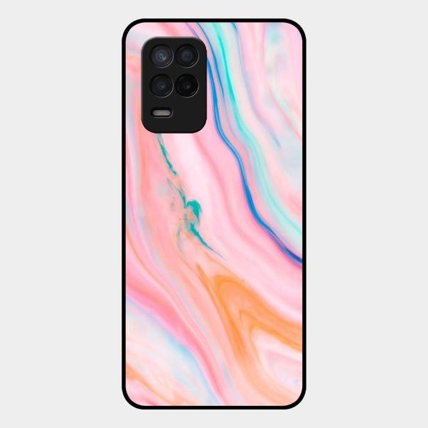 Marble Pattern Fluid Textured Glass Case Cover For Realme - ShopOnCliQ