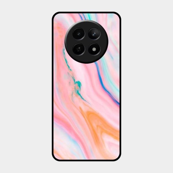 Marble Pattern Fluid Textured Glass Case Cover For Realme - ShopOnCliQ