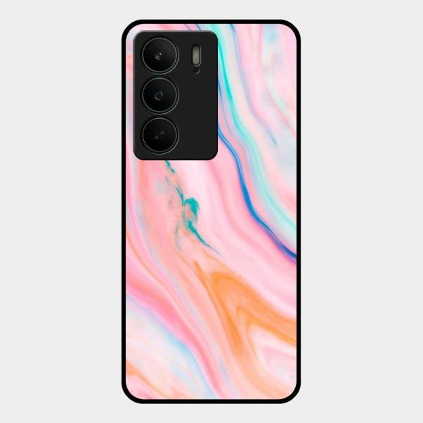 Marble Pattern Fluid Textured Glass Case Cover For Realme - ShopOnCliQ