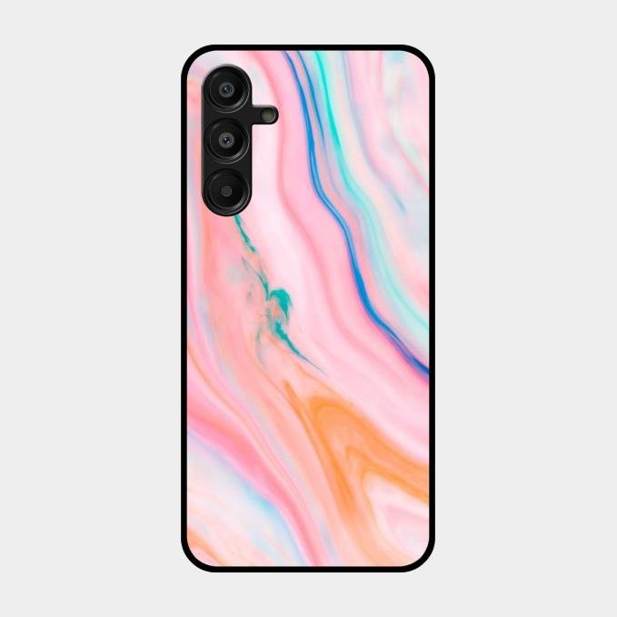 Marble Pattern Fluid Textured Glass Case Cover For Samsung - ShopOnCliQ