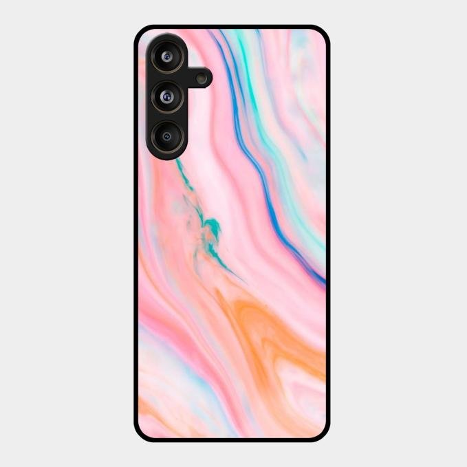 Marble Pattern Fluid Textured Glass Case Cover For Samsung - ShopOnCliQ