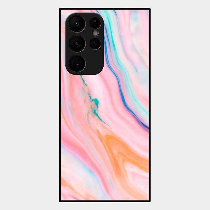 Marble Pattern Fluid Textured Glass Case Cover For Samsung - ShopOnCliQ