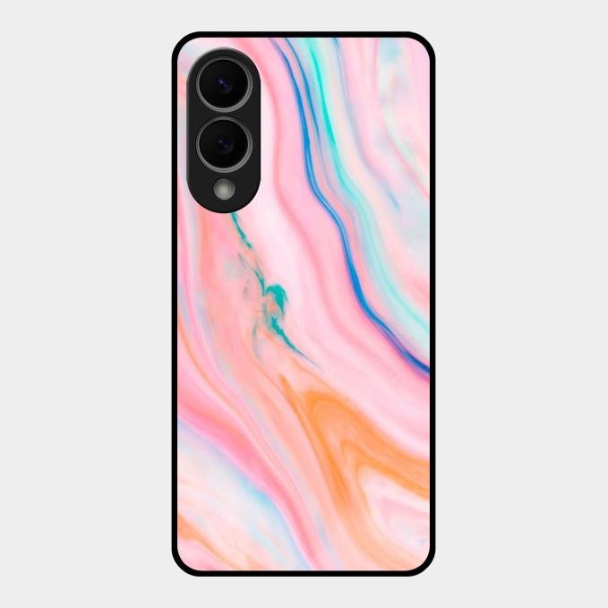 Marble Pattern Fluid Textured Glass Case Cover For Samsung - ShopOnCliQ