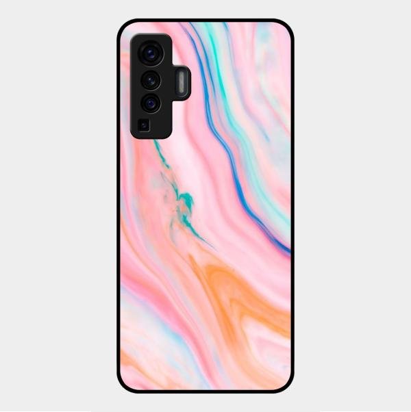 Marble Pattern Fluid Textured Glass Case Cover For Vivo - ShopOnCliQ
