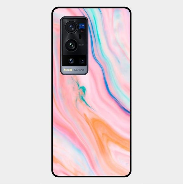 Marble Pattern Fluid Textured Glass Case Cover For Vivo - ShopOnCliQ