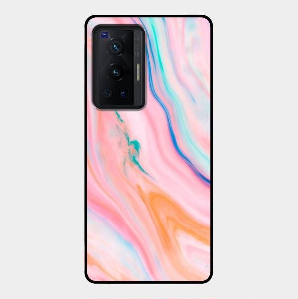 Marble Pattern Fluid Textured Glass Case Cover For Vivo - ShopOnCliQ
