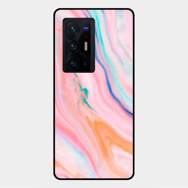 Marble Pattern Fluid Textured Glass Case Cover For Vivo - ShopOnCliQ