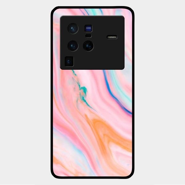 Marble Pattern Fluid Textured Glass Case Cover For Vivo - ShopOnCliQ