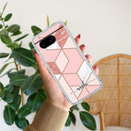Marble Pink Customize Anti Yellow Case For Google Pixel 8 5G