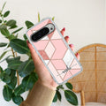 Marble Pink Customize Transparent Silicon Case For Google Pixel 9 Pro XL