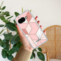 Marble Pink Customize Transparent Silicon Case For Google Pixel 9a 5G