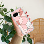 Marble Pink Customize Transparent Silicon Case For Google Pixel 10a 5G