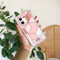 Marble Pink Customize Transparent Silicon Case For iQOO 12 5G