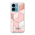 Marble Pink Customize Transparent Silicon Case For iQOO Z6 Lite 5G