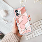 Marble Pink Customize Anti Yellow Case For Motorola Edge 50 Fusion 5G