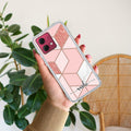 Marble Pink Customize Anti Yellow Case For Motorola G84 5G