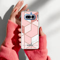 Marble Pink Customize Transparent Silicon Case For Nothing Phone 4A 5G