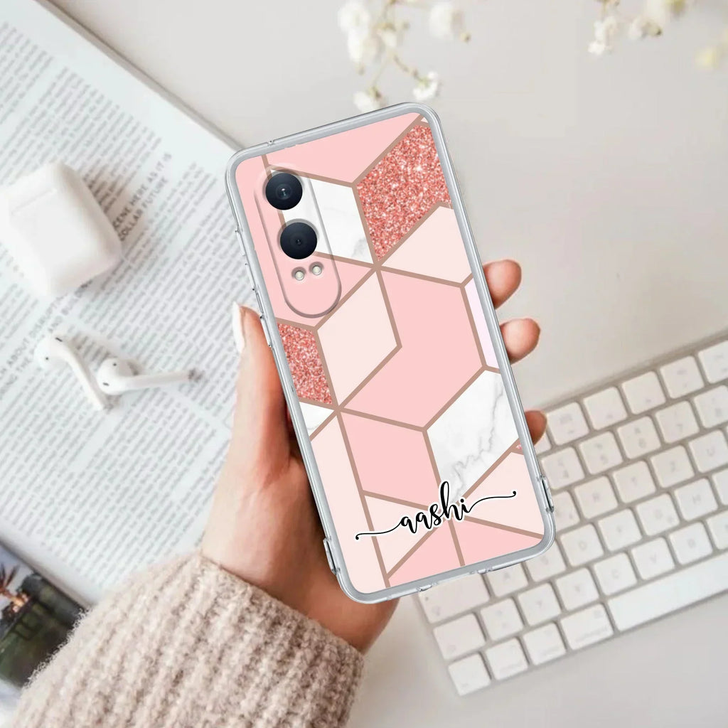Marble Pink Customize Transparent Silicon Case For OnePlus - ShopOnCliQ