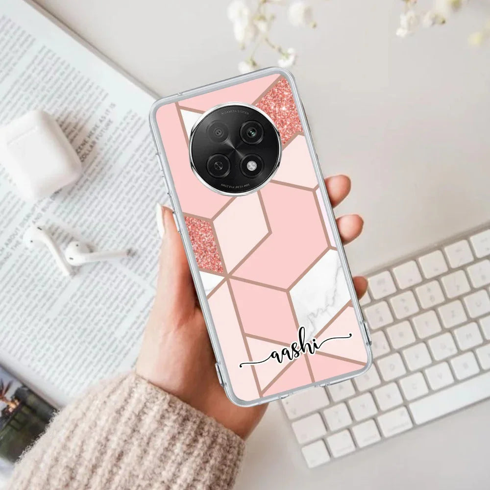 Marble Pink Customize Transparent Silicon Case For Oppo - ShopOnCliQ