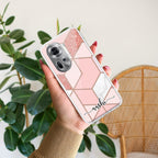 Marble Pink Customize Anti Yellow Case For Oppo Reno 11 5G