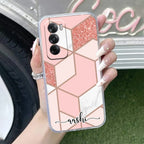 Marble Pink Customize Anti Yellow Case For Oppo Reno 12 Pro 5G