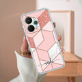 Marble Pink Customize Transparent Silicon Case For Realme 15 5G