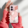 Marble Pink Customize Transparent Silicon Case For Realme Narzo 80 Lite 5G