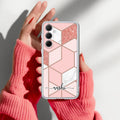 Marble Pink Customize Transparent Silicon Case For Samsung Galaxy A57 5G