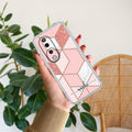 Marble Pink Customize Transparent Silicon Case For Vivo V40 5G