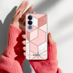Marble Pink Customize Anti Yellow Case For Vivo V70 FE 5G