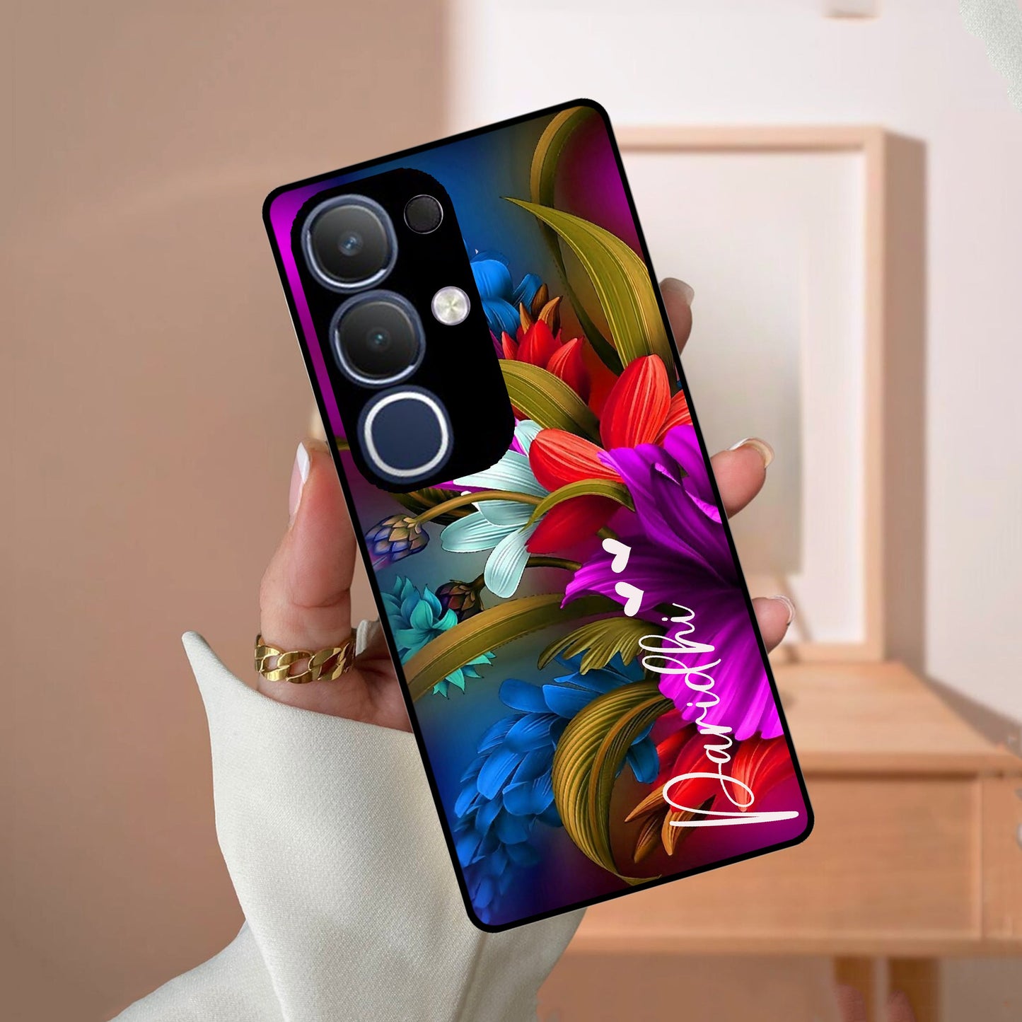 Margenta  Glossy Metal Case Cover For Vivo