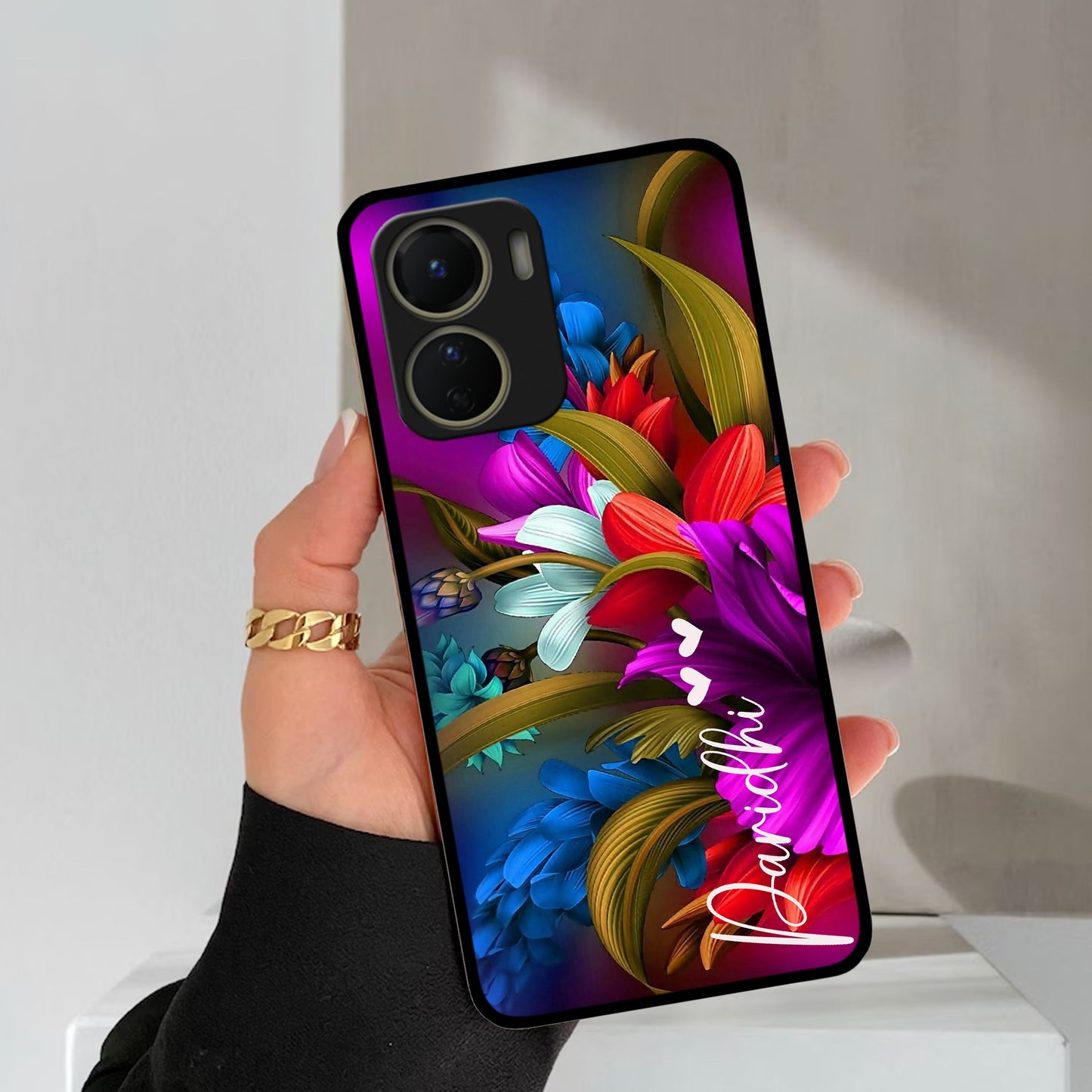 Margenta  Glossy Metal Case Cover For Vivo