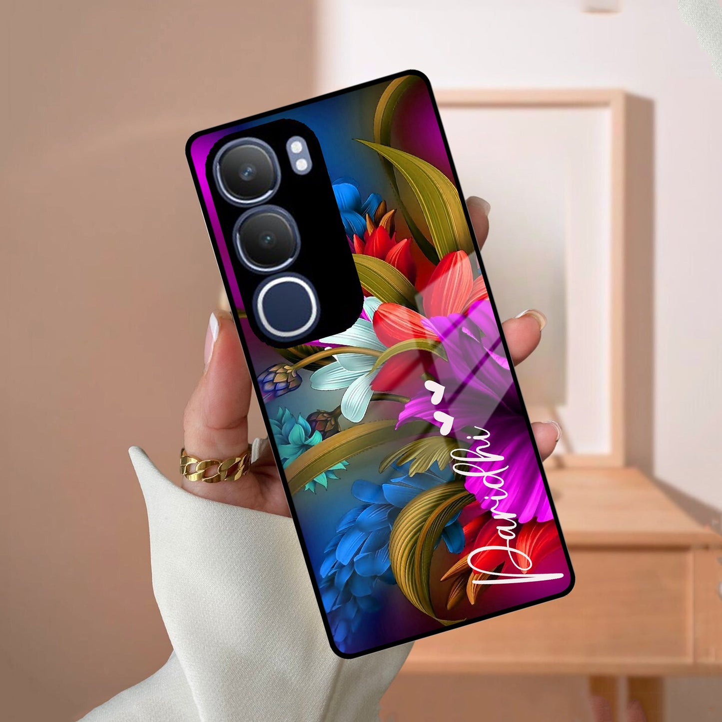 Margenta  Glossy Metal Case Cover For Vivo