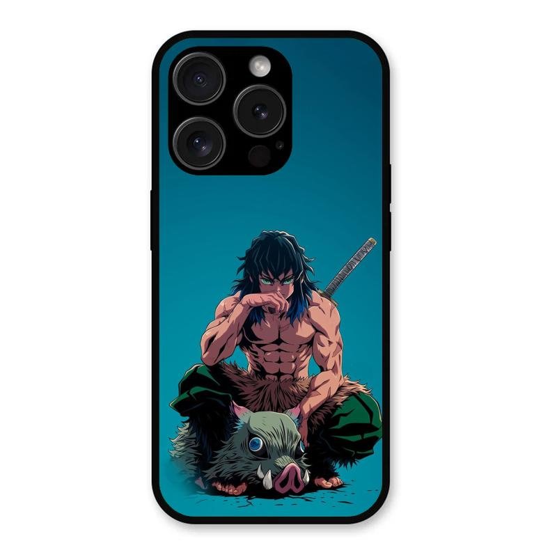 Masked Slayer Glass Case Cover For iPhone 15 Pro Max