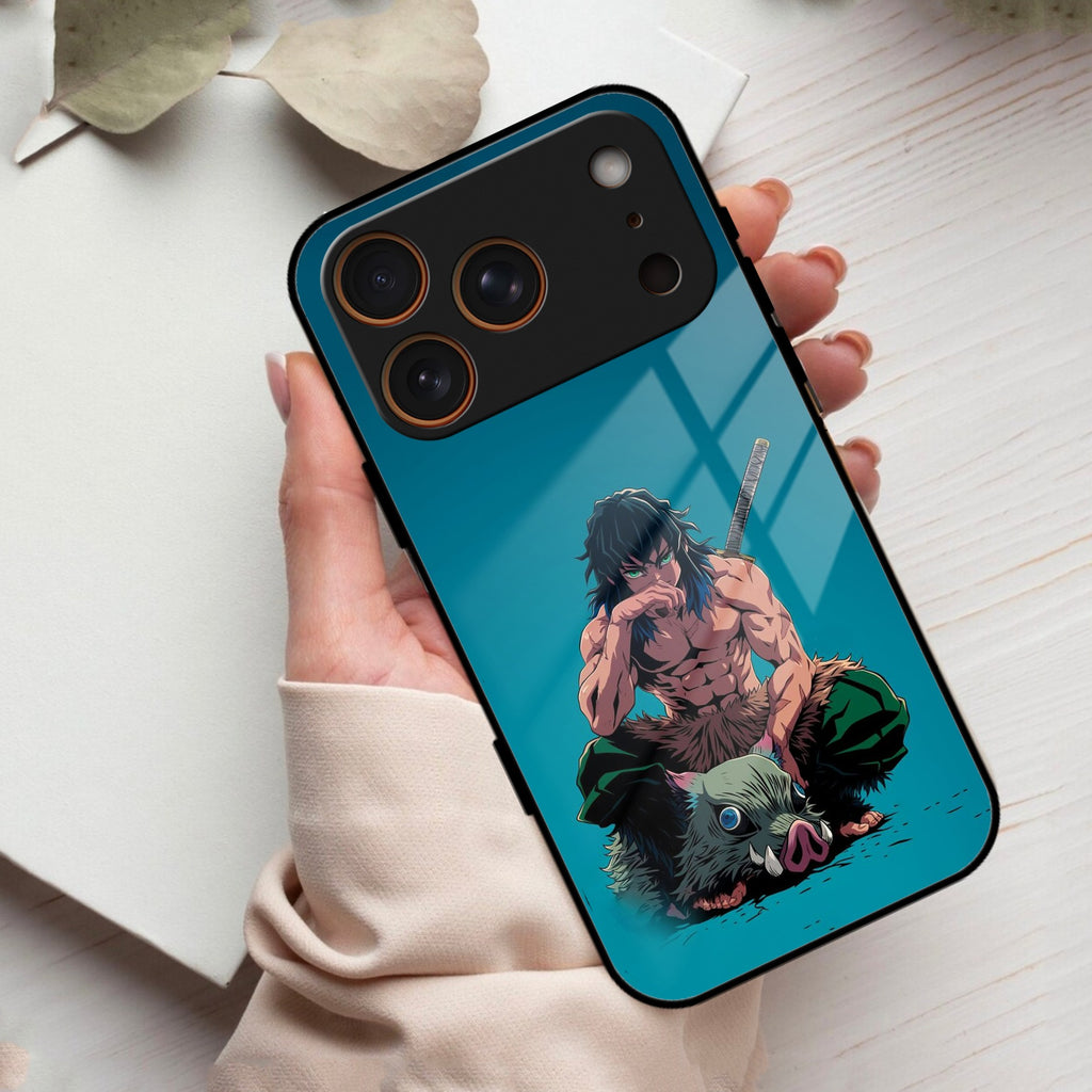 Masked Slayer Glass Case Cover For iPhone 17 Pro