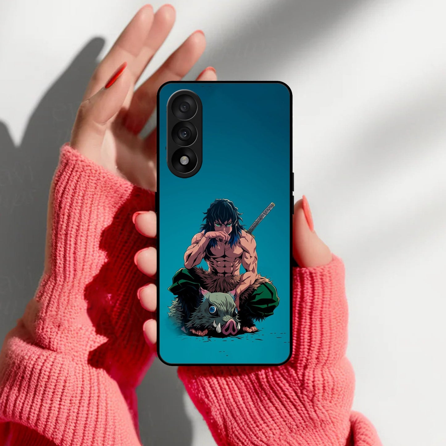 Masked Slayer Glass Case Cover For OnePlus