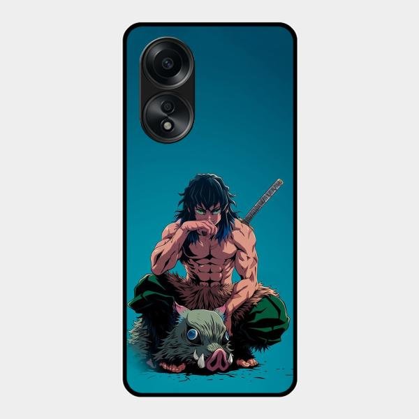 Masked Slayer Glass Case Cover For Oppo A58