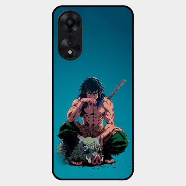 Masked Slayer Glass Case Cover For Oppo A78 5G