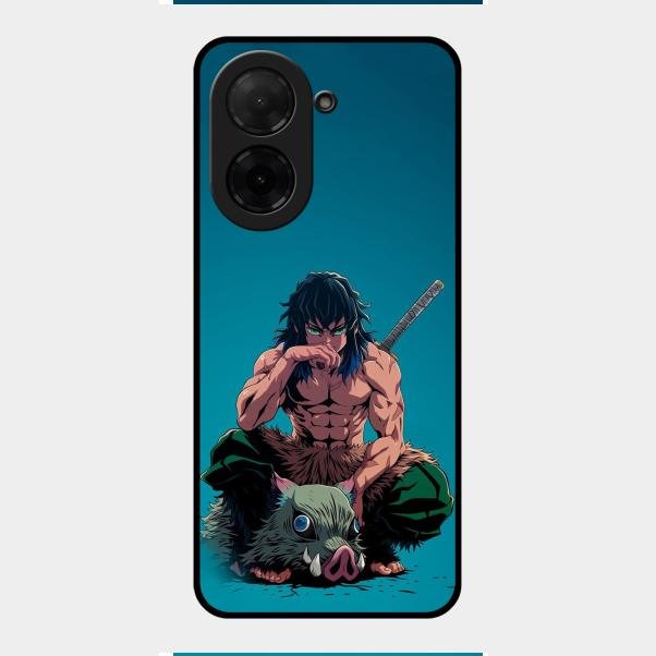 Masked Slayer Glass Case Cover For Poco C71