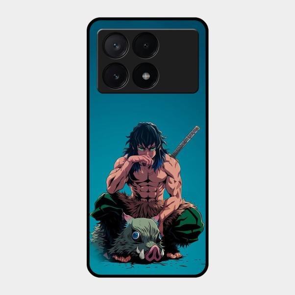 Masked Slayer Glass Case Cover For Poco X6 Pro 5G