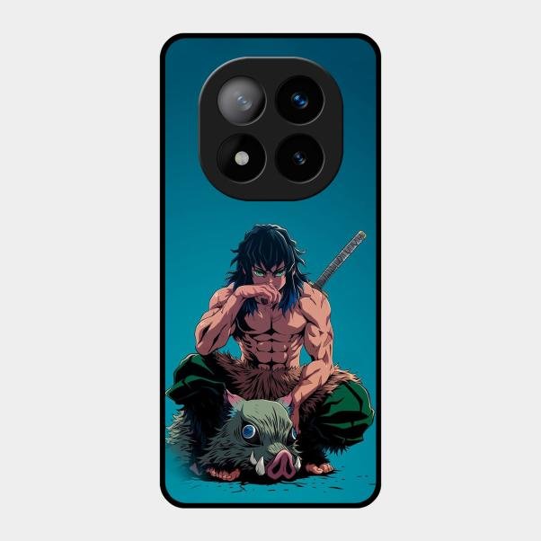 Masked Slayer Glass Case Cover For Redmi Note 14 Pro Plus 5G