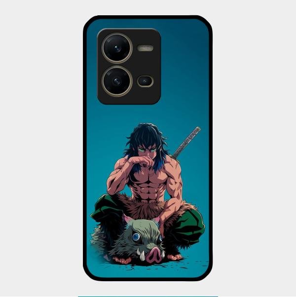 Masked Slayer Glass Case Cover For Vivo V25 5G