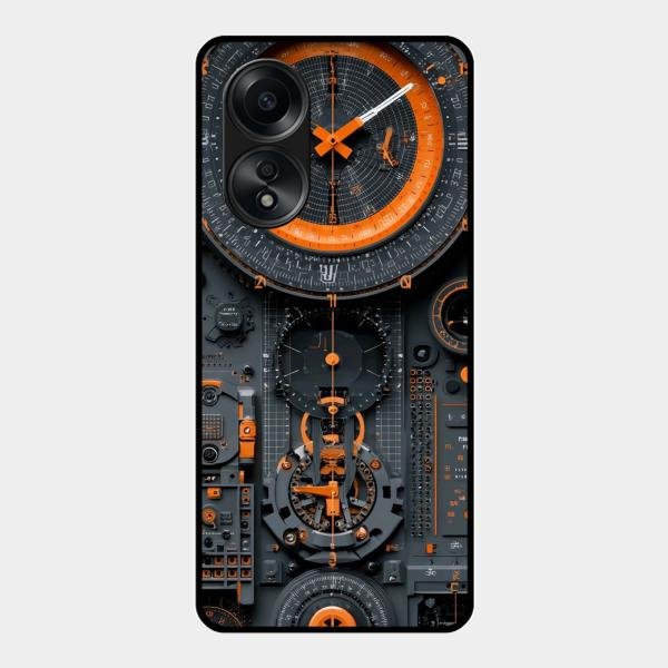 Mechanical Timepiece Glass Phone Cover Oppo A58