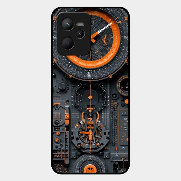 Mechanical Timepiece Glass Phone Cover Realme C35