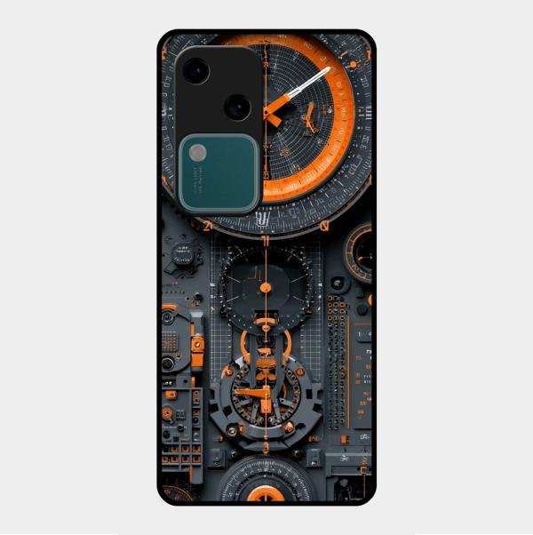 Mechanical Timepiece Glass Phone Cover Vivo V30 5G