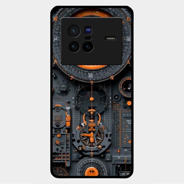Mechanical Timepiece Glass Phone Cover Vivo X80 5G
