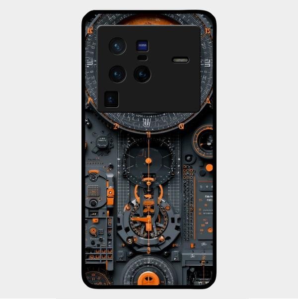 Mechanical Timepiece Glass Phone Cover Vivo X80 Pro 5G
