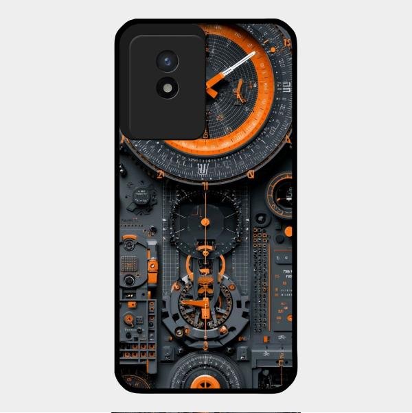 Mechanical Timepiece Glass Phone Cover Vivo Y02T