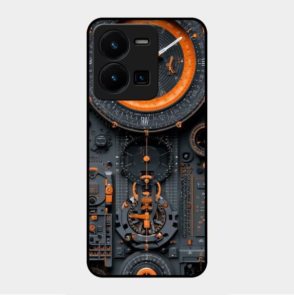 Mechanical Timepiece Glass Phone Cover Vivo Y35