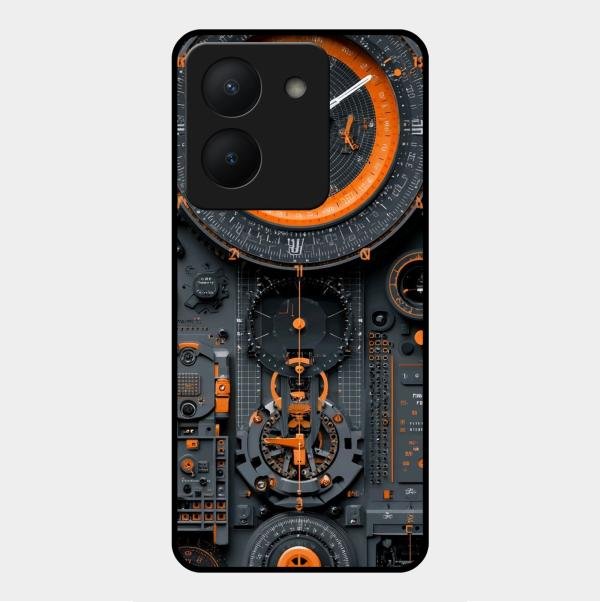Mechanical Timepiece Glass Phone Cover Vivo Y36